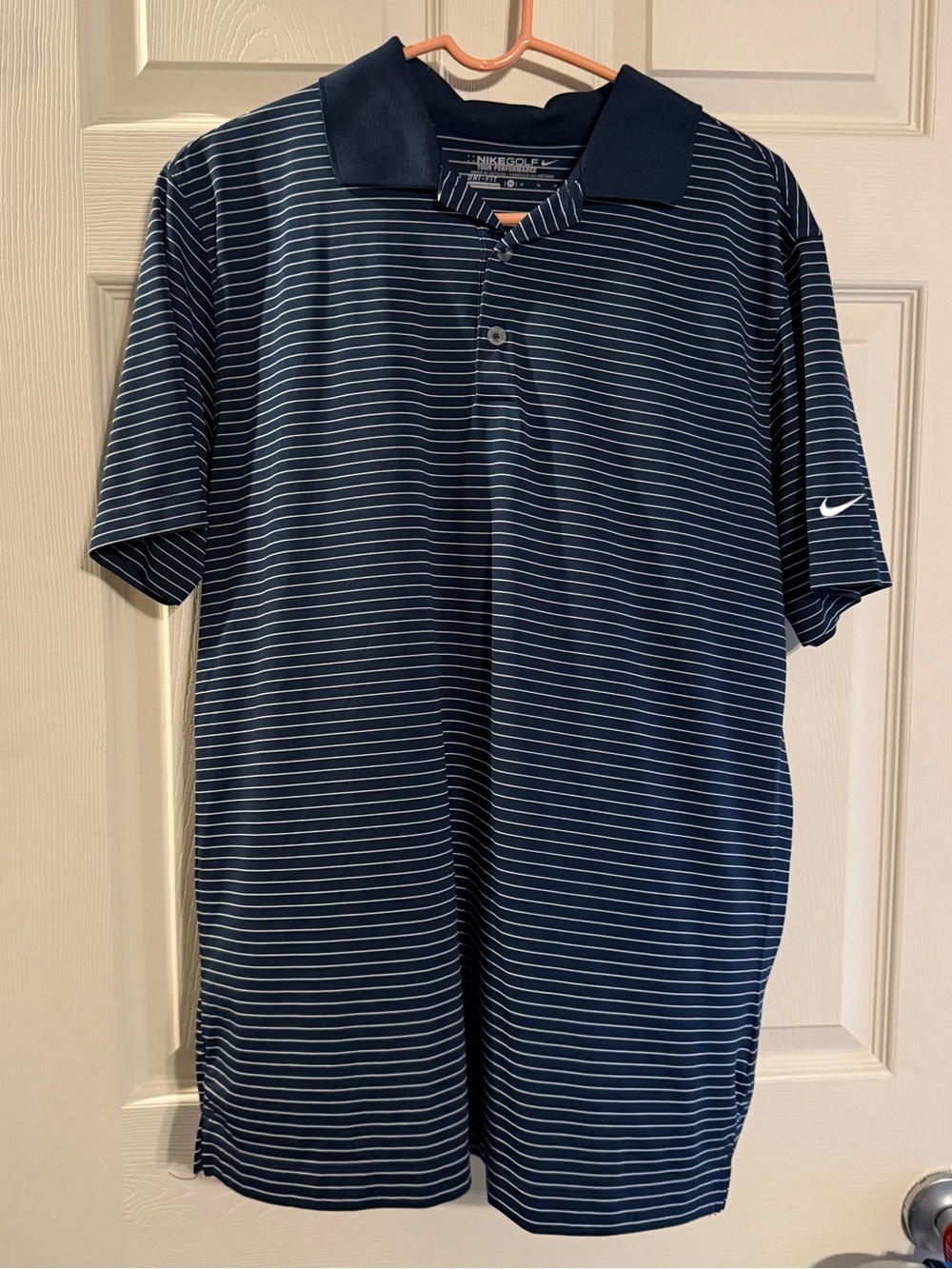 Men’s Nike Golf Navy and White Striped Polo